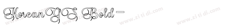 KoreanGS Bold字体转换